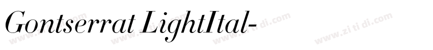 Gontserrat LightItal字体转换